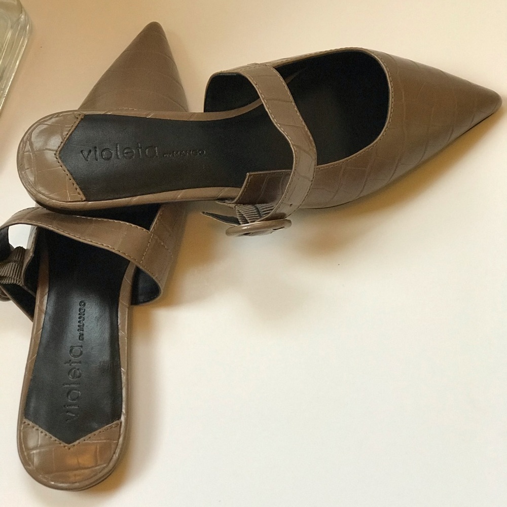 ☀️Sz 5.5 Mango | Flats Slide-On | Violet Café Mocha 💋